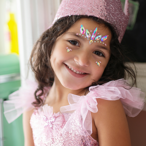 Great Pretenders Crystallize face crystals pink unicorn set in packaging, age 3 plus
