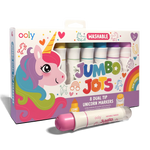 Ooly Jumbo Jots 8 dual tip washable unicorn markers set with cone and stamp tips