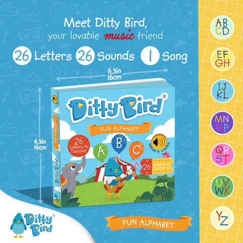 Ditty Bird Fun Alphabet ABC Song Board Book