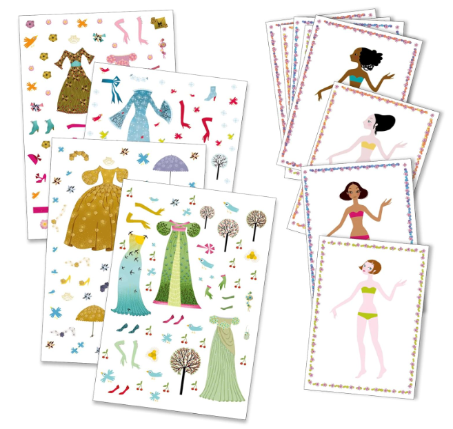 PG Paper Dolls Stickers Dresses Seasons for Ages: 5+