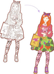 Demoiselle Nina & Friends Paper Dolls Coloring Sheets For Ages 6+