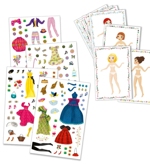 PG Stickers and Paper Dolls Massive Fashion Reusable Stickers for Ages 5+