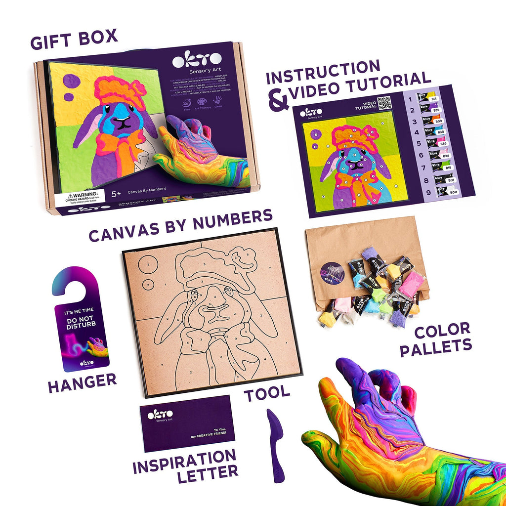 OKTO Sensory Art | Coloring With Clay By Numbers 5+