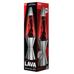 Lava Lamp | 14.5 Inch Chrome Crimson Black Red - 2