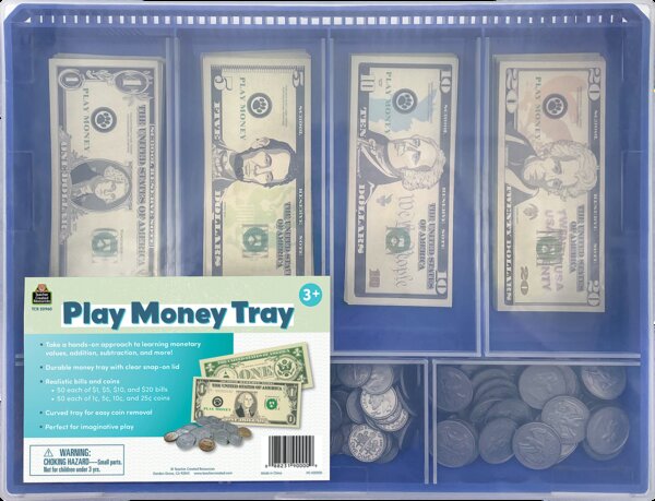 Teacher Creative Recourses | Play Money Tray 3+ - CR Toys