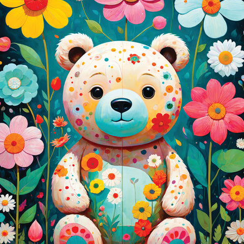 Flower Teddy Bear 1000pc Puzzle 10+ - 1