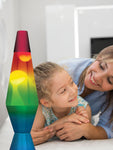 Lava Lamp | 14.5 Inch Rainbow Hand Painted Tricolor - 2