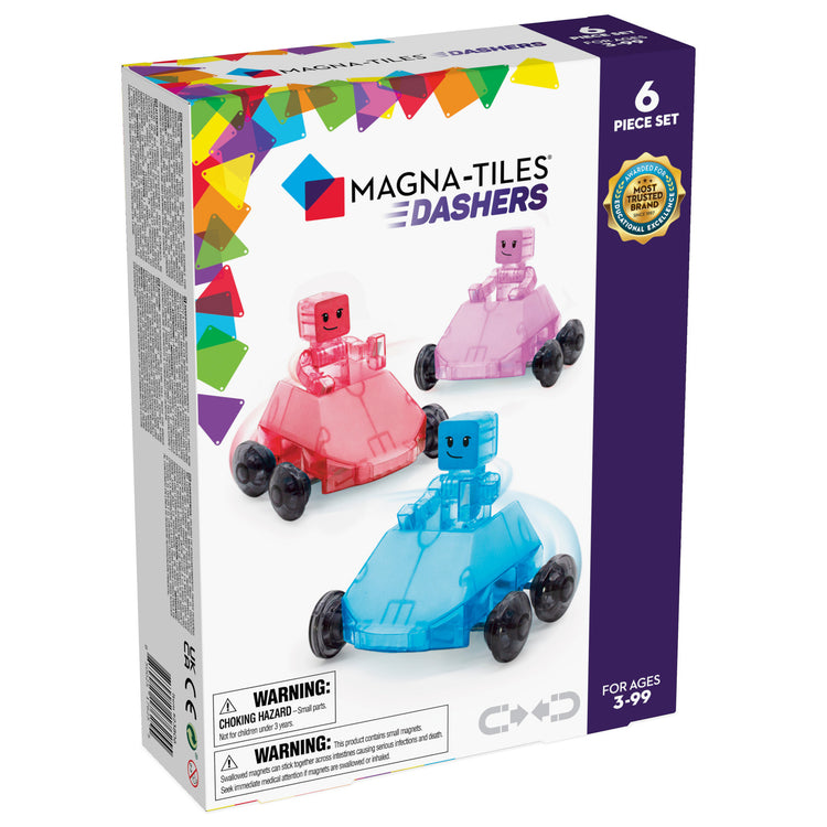 Magan-Tiles Dashers 6-Piece Magnetic Building Set - CR Toys