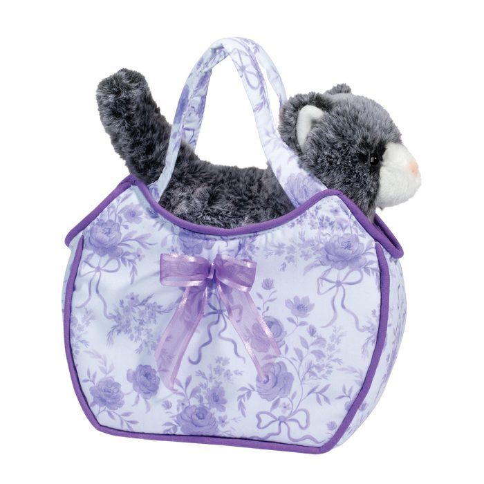Sassy Sak | Fancy Flower w/Gray Cat Plush 2+ - 2