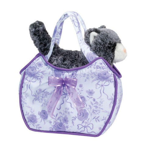 Sassy Sak | Fancy Flower w/Gray Cat Plush 2+ - 1