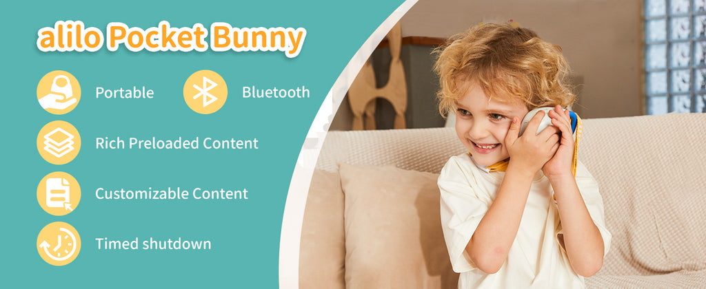 Pocket Bunny Travel Friendly Kids Music Player & Soother 3+ - 9