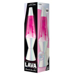 Lava Lamp | 14.5 Inch Opalescent White Pink - 2