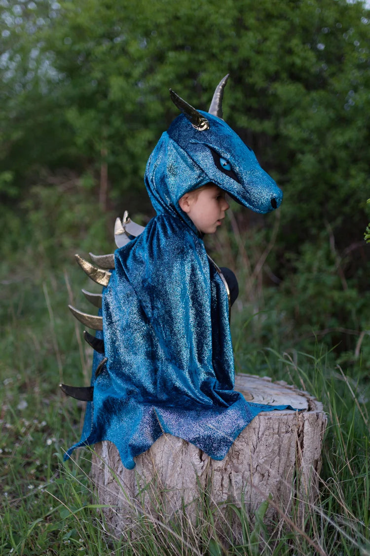 Cloak | Starry Night Dragon | Teal/Gold | Size 5-6 - 4