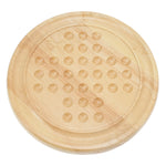 Solitaire | Wood Board & Blue Glass Marbles | 9 Inch Game - 5