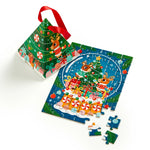 Puzzle Ornament 48 pc Mini Puzzle | Reindeer Snowglobe 4+ - 3