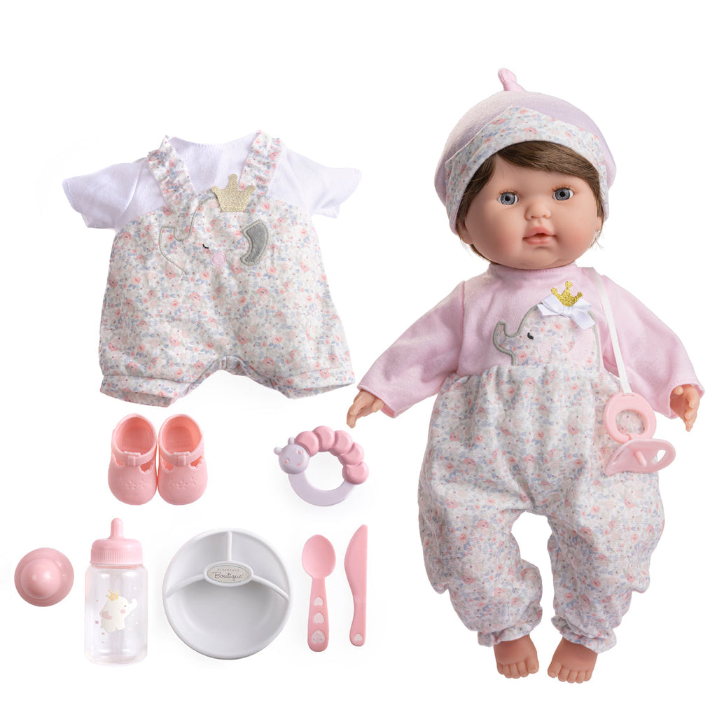 Berenguer Boutique | 15" Realistic Soft Body Baby Doll Brown Hair 2+ - CR Toys