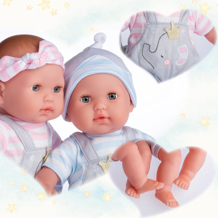 Berenguer Boutique Baby Doll Twins Gift Set 15" For Ages 2+