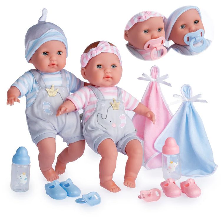 Berenguer Boutique Baby Doll Twins Gift Set 15" For Ages 2+