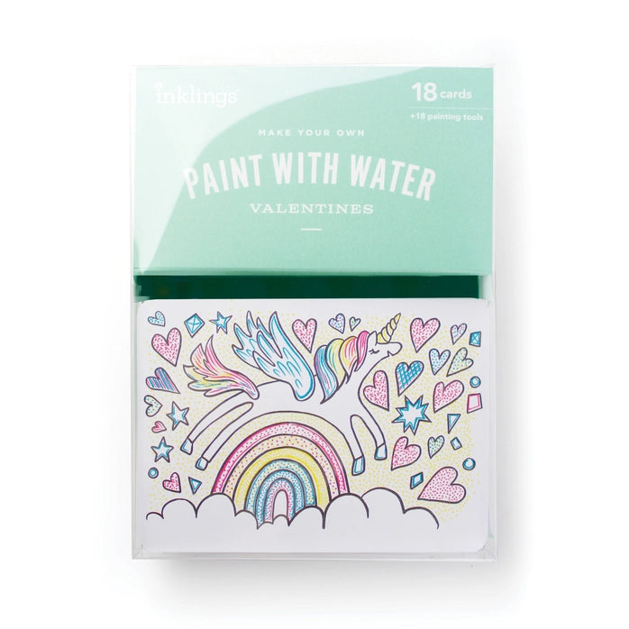 Paint With Water Valentine Cards- Unicorn for Ages 4+