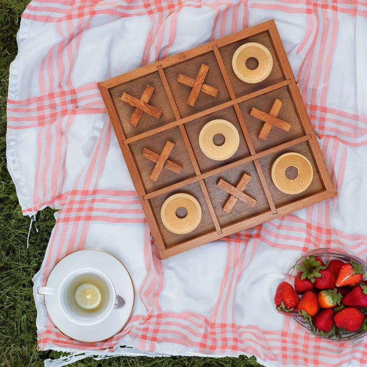 Tic Tac Toe | Solid Wood Board | 9 Inch Game - 2