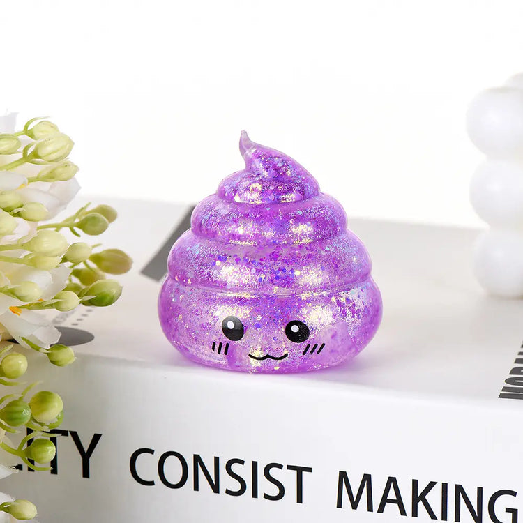 Maltose | Glitter Smiley Poop Purple - 1