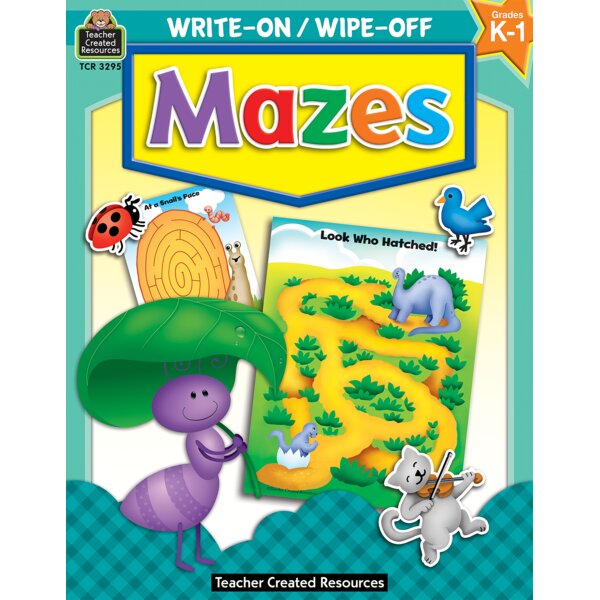 Write-On/Wipe-Off Book | Mazes