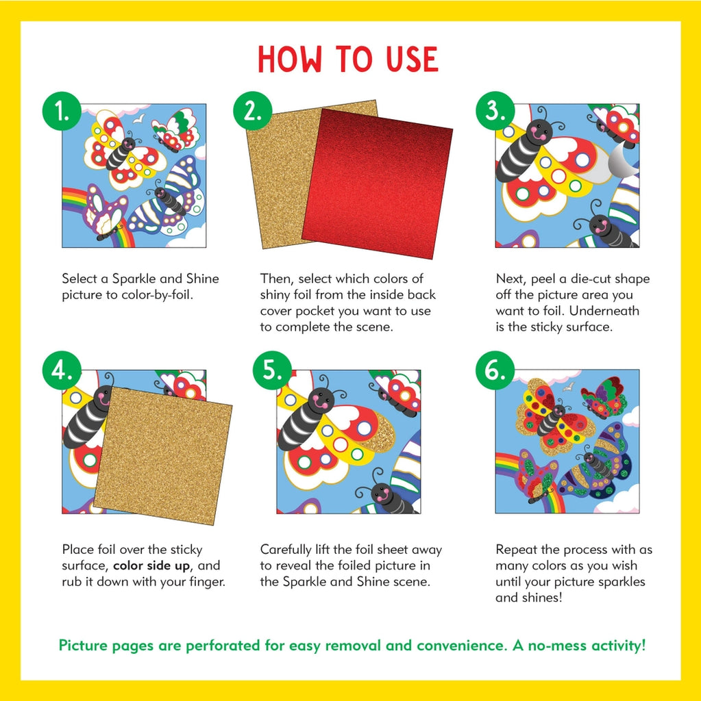 Color By Foil Sticker Book | Sparkle And Shine