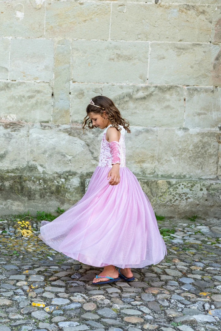 Gown | Velvety Soft Sleeping Sweetheart Princess Gown With Arm Warmers | Size 3-4 - 7