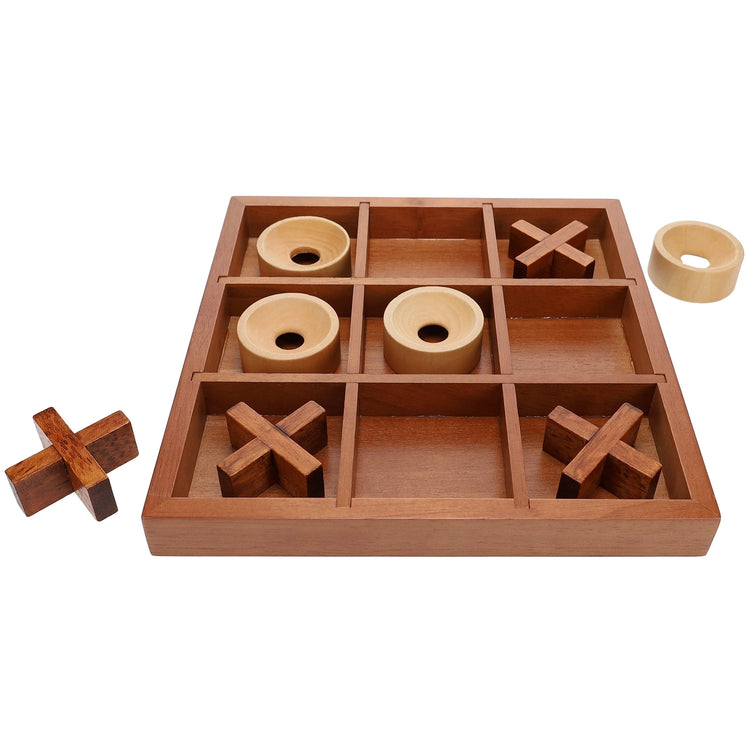 Tic Tac Toe | Solid Wood Board | 9 Inch Game - 6