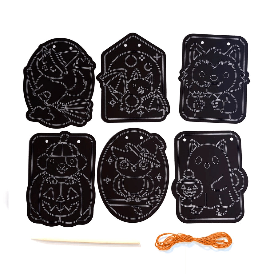 Mini Scratch & Scribble | Halloween Window Banner Kit 6+ - 3