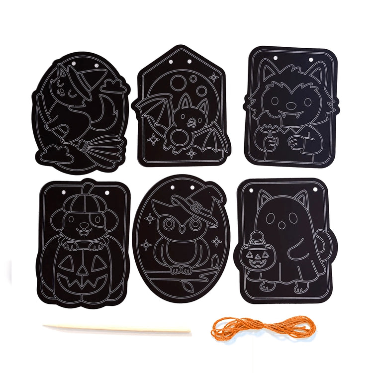 Mini Scratch & Scribble | Halloween Window Banner Kit 6+ - 3