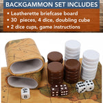 Backgammon | Leatherette Set | Map Style Game - 5
