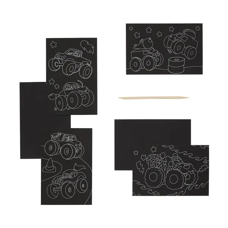 Mini Scratch & Scribble Art Kits Monster Truck - CR Toys