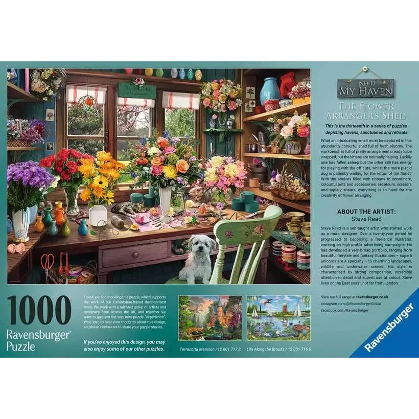 Puzzle | Flower Arranger's Shed | 1000 Pc - CR Toys