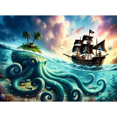 Puzzle | Pirate Treasure | 100 Pc XXL - CR Toys