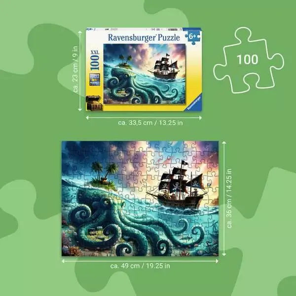 Puzzle | Pirate Treasure | 100 Pc XXL 6+ - 3