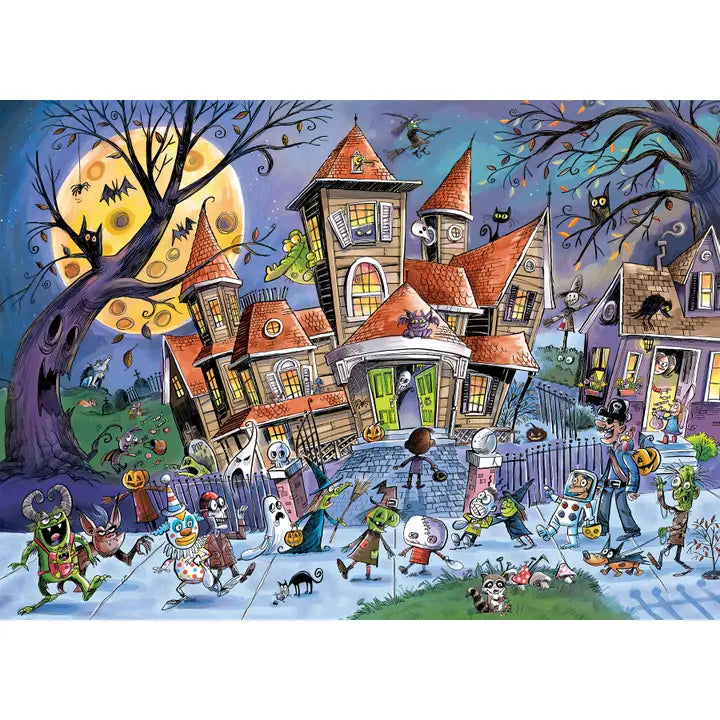 Haunted House Family 350pc Puzzle Multiple Size Pieces for Ages 6+