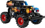 LEGO Technic Monster Jam Grave Digger Fire and Ice monster truck with oversized red-rimmed black tires