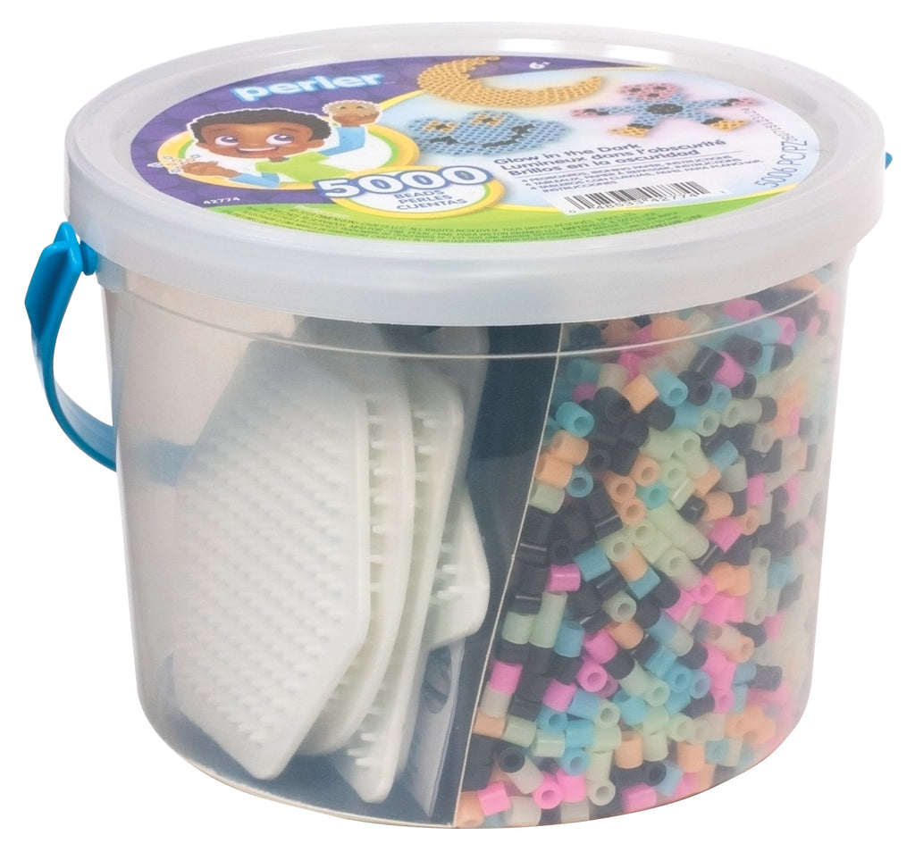 Perler Small Bucket- Glow In The Dark For Ages 6+