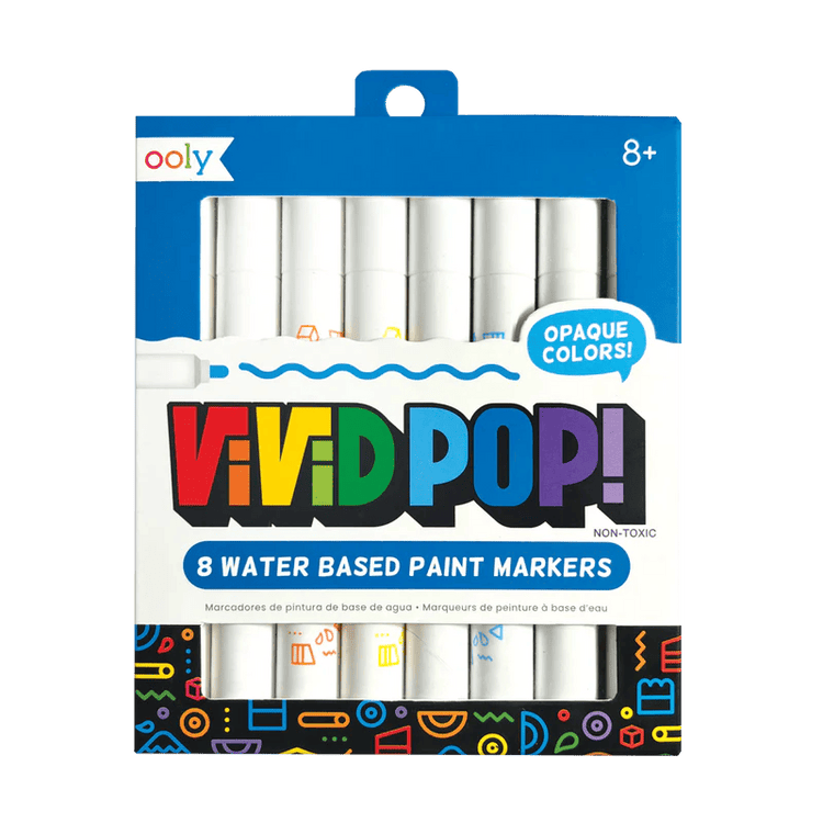 Vivid Pop! Water Based Paint Markers - 8 Pk - CR Toys