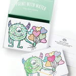 Paint With Water Valentine Cards | Monster - 7