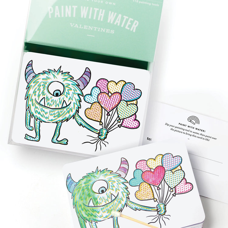 Paint With Water Valentine Cards | Monster - 7