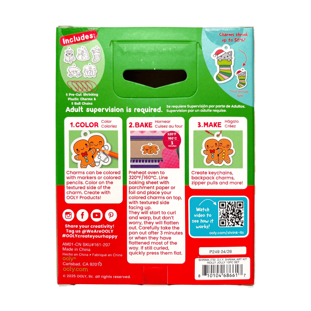 Holly Jolly Shrink-Its DIY Shrink Art Kit 6+ - 5