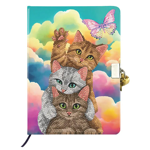 Crystal Art Secret Diary Kit: Kitten Clouds CA-61182