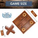 Tic Tac Toe | Solid Wood Board | 9 Inch Game - 3