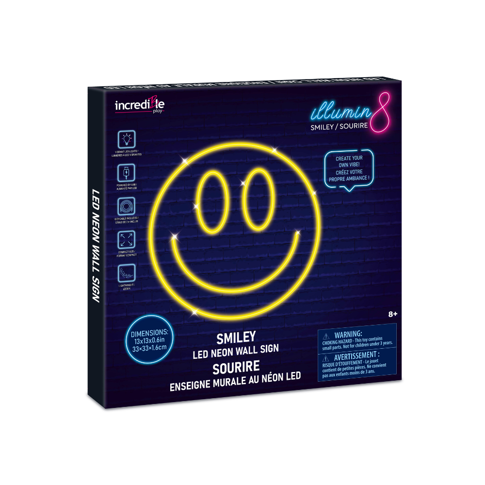 Smiley Neon LED Sign - CR Toys