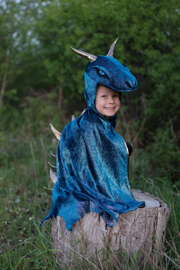 Cloak | Starry Night Dragon | Teal/Gold | Size 5-6 - 6