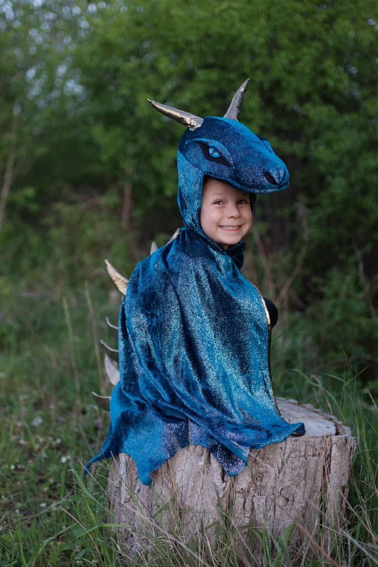 Cloak | Starry Night Dragon | Teal/Gold | Size 5-6 - 6