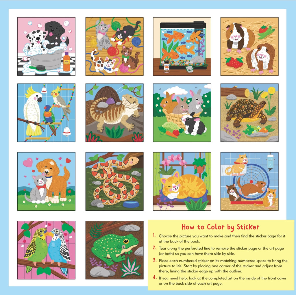 My First Color By Sticker Book | Pets