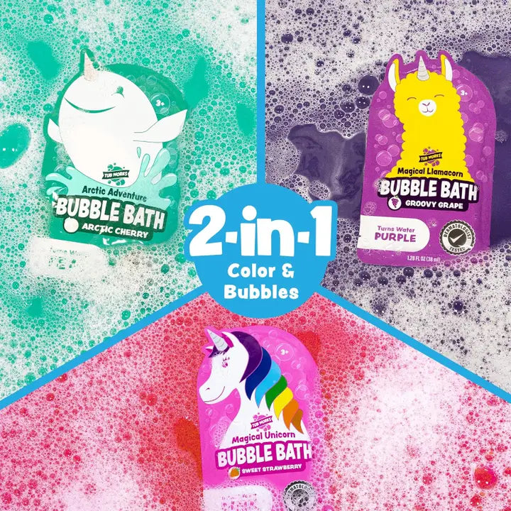 Tub Works | Magical Kids Bubble Bath |  Pink, Purple or Teal Bath Colors | Comes in Single Pack - 4